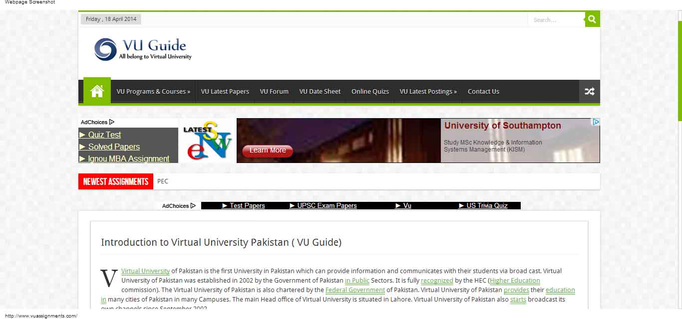vu assignments